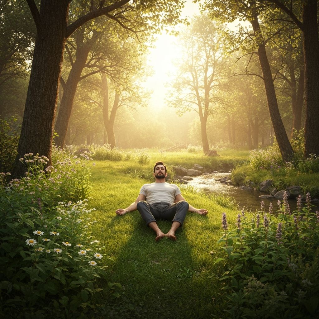 Peaceful recovery and rest in natural environment